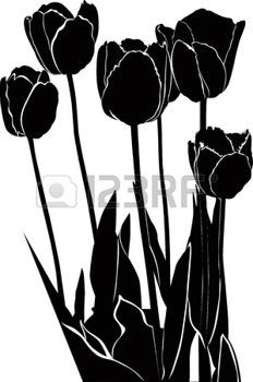 232x350 Tulip Silhouette Tattoos, Patterns, Prints Amp Designs
