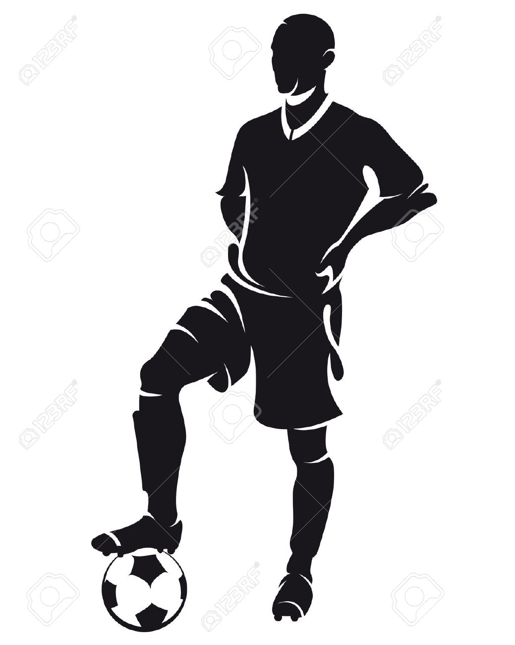 1039x1300 Man Holding Soccer Ball Silhouette