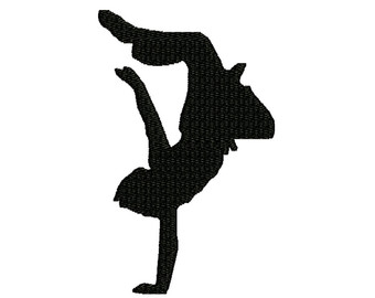 340x270 Dancer Machine Embroidery Design, Silhouette Embroidery Design