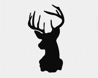 340x270 Svg And Dxf File Deer, Deer Head, Antlers, Tribal, Silhouettes
