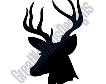 340x270 Deer Head Silhouette Svg File From Misstatestreasures On Etsy Studio