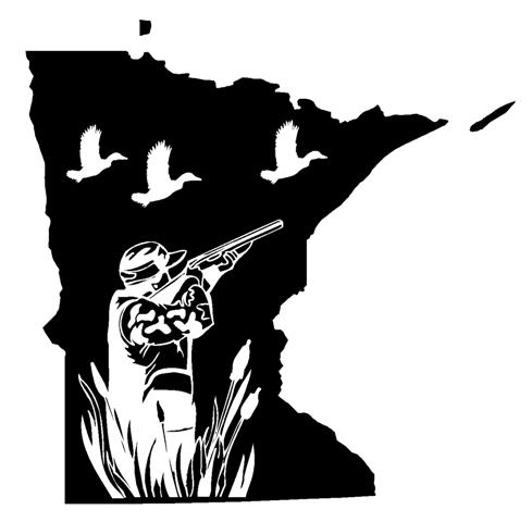 489x480 Mn Duck Hunting Decal Sticker