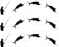 236x188 Fisherman Silhouettes [Eps File] Silhouettes Vector