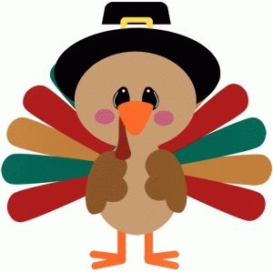 300x300 Happy Turkey Silhouette Clipart