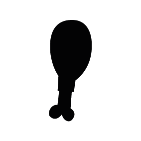 283x283 Turkey Leg Silhouette Silhouette Of Turkey Leg