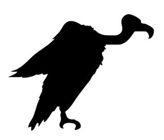 320x274 Vulture Silhouette Decal Sticker