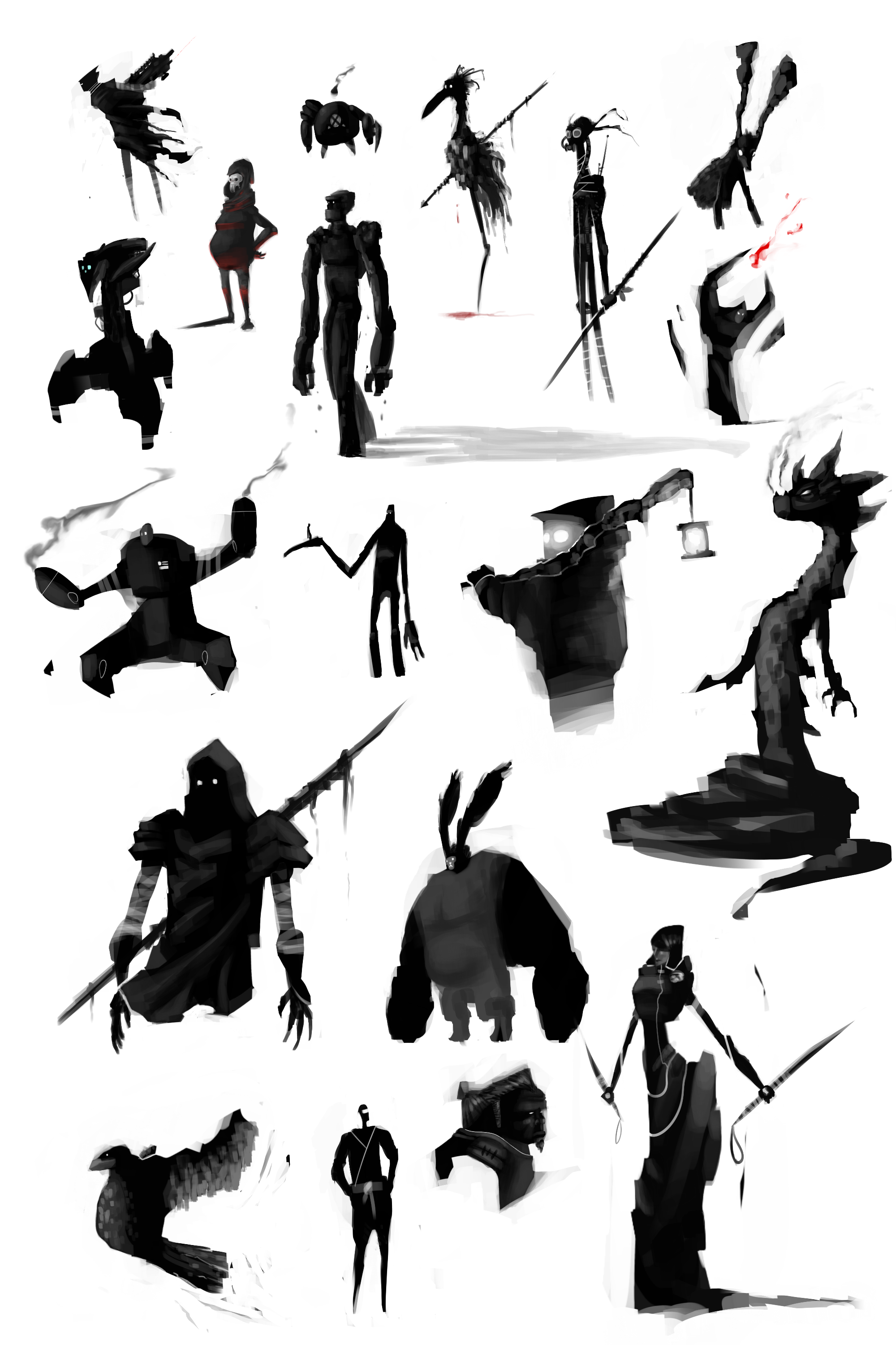 2000x3000 Character Silhouette Concept Josh M Art