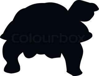 320x247 Set Of Turtle And Tortoise Silhouette, Vector Stock Vector
