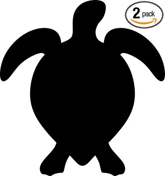 333x355 Sea Turtle Silhouette (Black) Waterproof Vinyl Decal