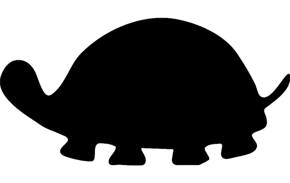 1002x633 Turtle Silhouette Dxf File Free Download