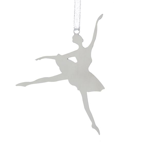599x600 Metal Silhouette Ballerina Ornament Kurt S. Adler