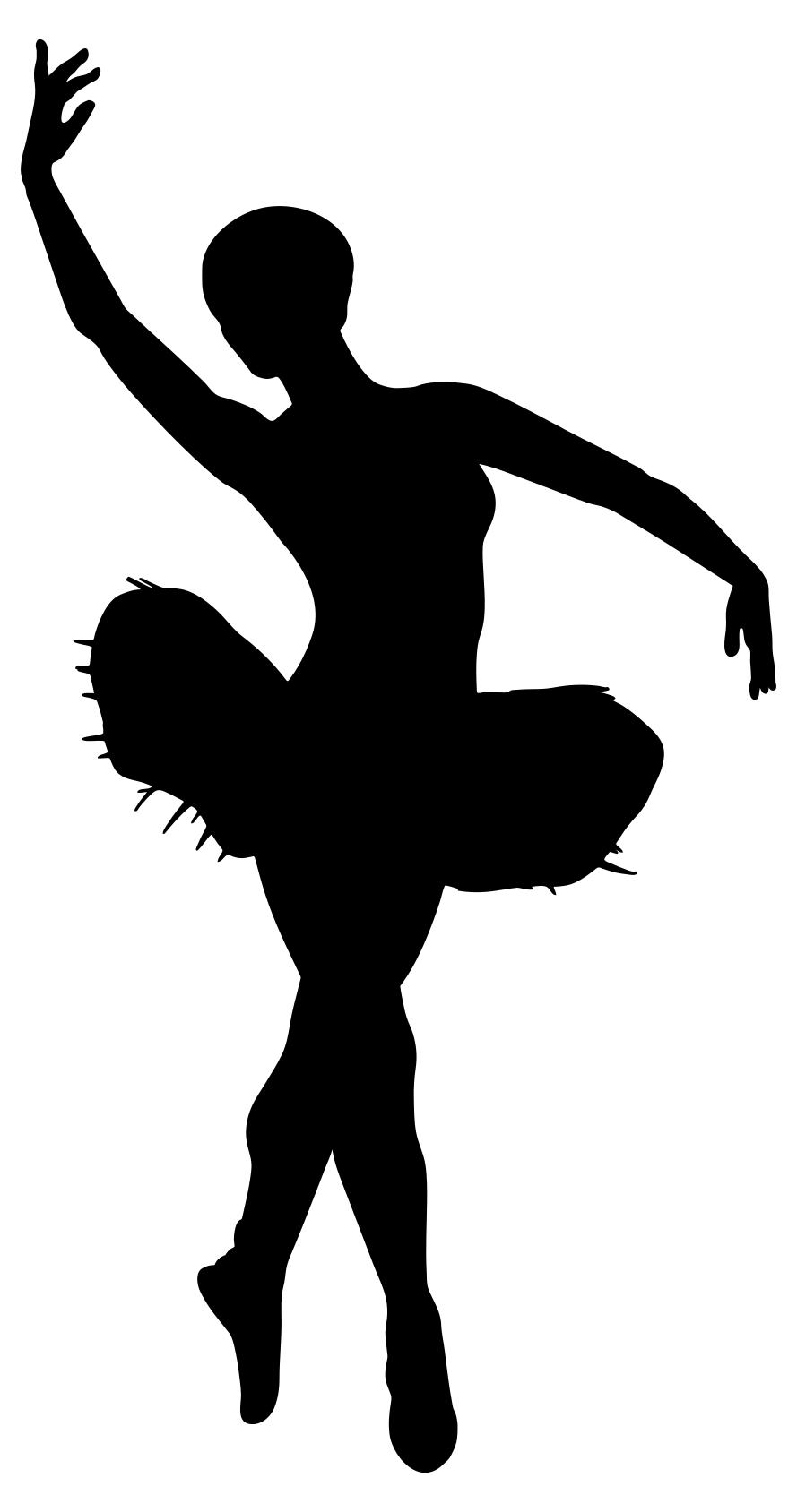 889x1688 Pink Tutu Wearing Ballerina Silhouette Clipart