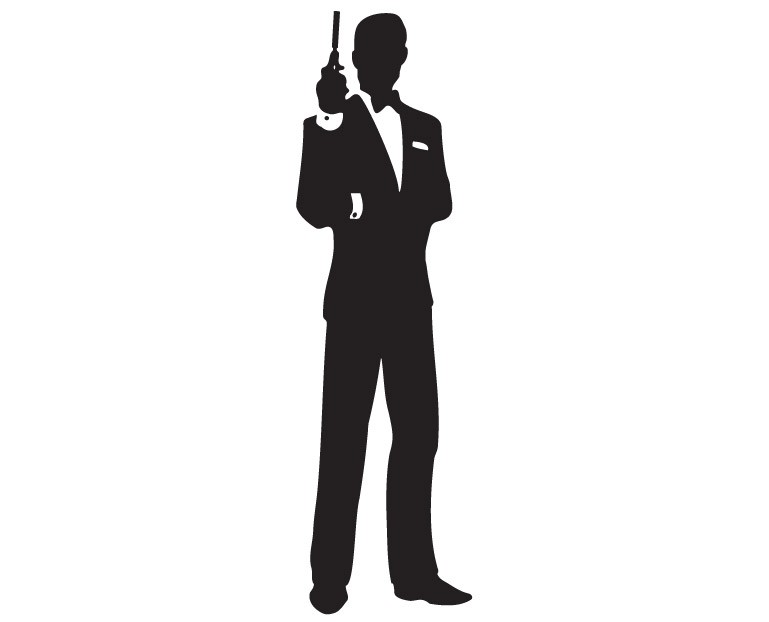 769x622 James Bond Silhouette Clipart