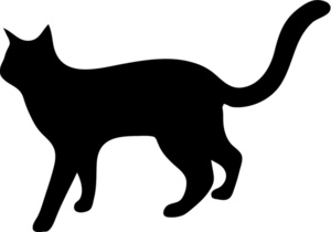300x210 Clipart Cats Silhouettes Tuxedo Cat Silhouette Pencil And In Color