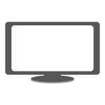 150x150 Silhouette Of Tv And Outlines Of Dvd Player Vector Image