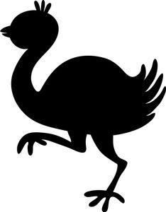 234x300 Free Ostrich Clip Art Image Silhouette Of A Funny Looking Ostrich