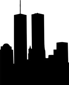 Twin Towers Silhouette at GetDrawings | Free download