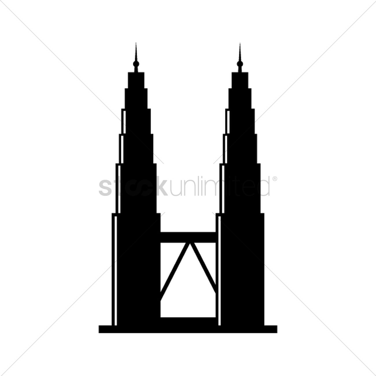 1300x1300 Free Petronas Tower Vector Image