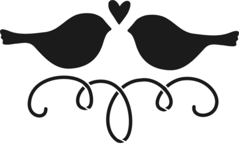 774x474 Two Love Birds Template Quilting Bird Template