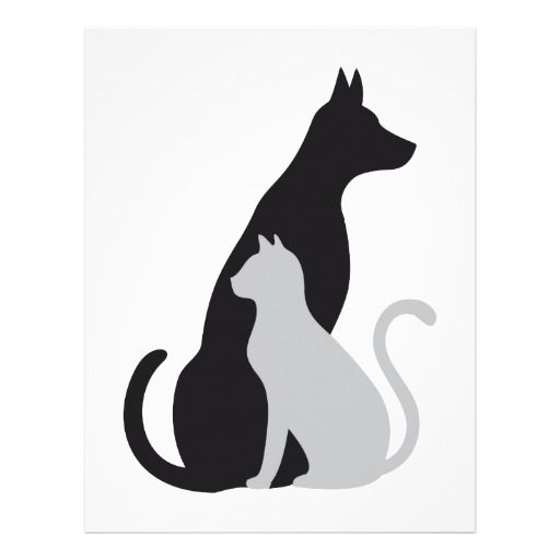 512x512 Cat And Dog Silhouette Letterhead Cute Drawing Dog