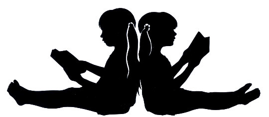 540x236 Custom Silhouette Of Two Children Reading Back To Back Not