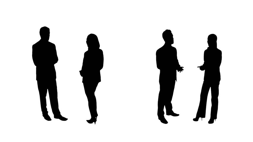 852x480 Silhouette Of Two Women Talking Amp Teenage Boy Waiting For His