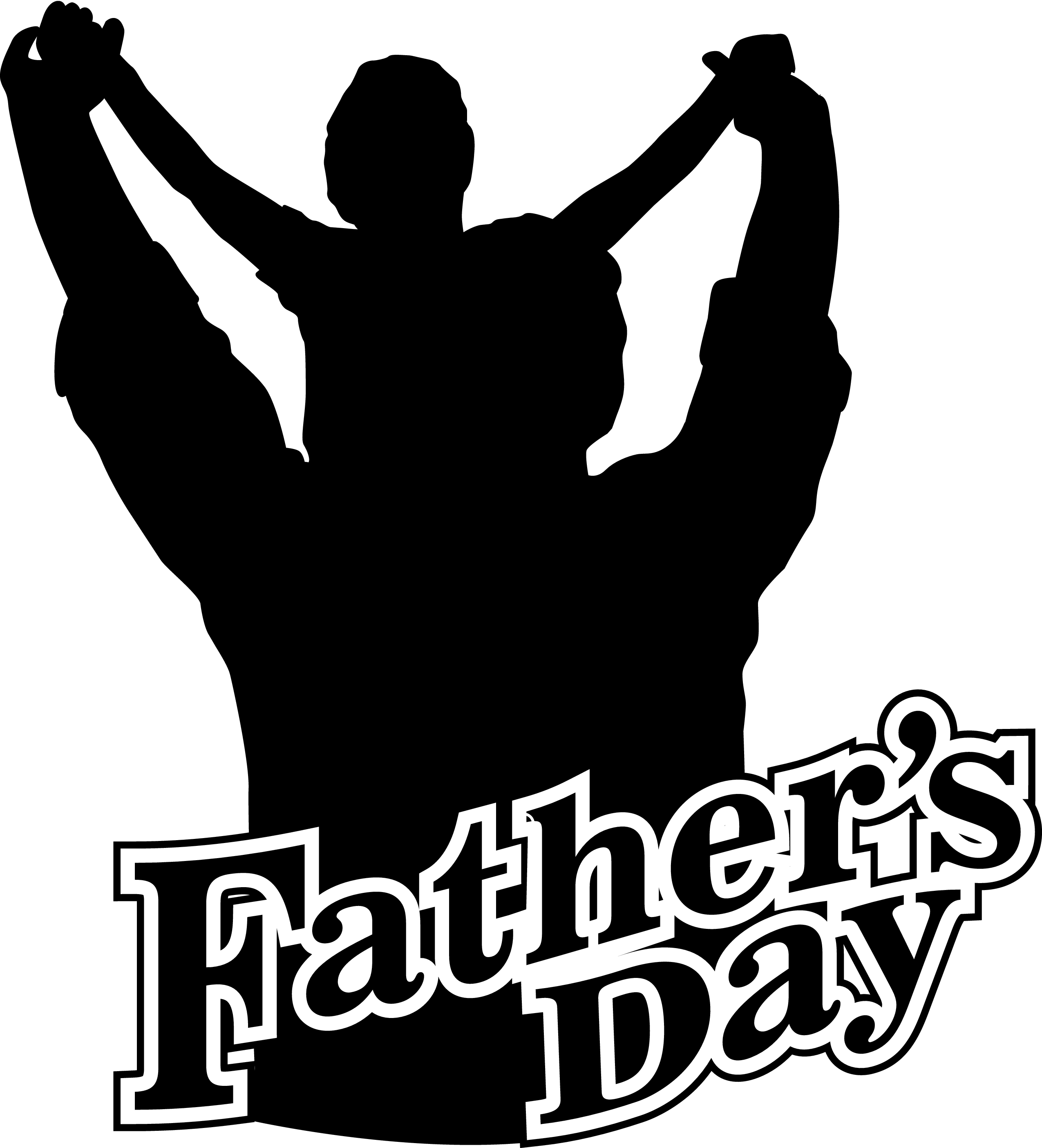 2550x2808 Fathers Day Silhouette Clipart