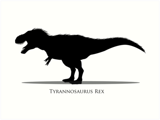 549x413 Tyrannosaurus Rex Silhouette Art Prints By Mfinbowdesign Redbubble