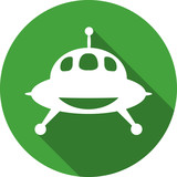 160x160 Ufo Color Icon. Ufo Simple Sign Stock Image And Royalty Free