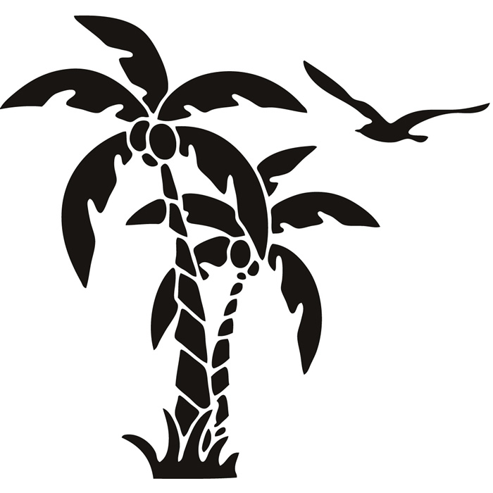 700x700 Paints Palm Tree Monkey Wall Decal Also Palm Tree Silhouette