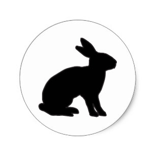 307x307 Rabbit Silhouette Stickers Amp Labels Zazzle Uk
