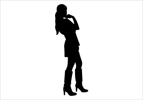501x351 Modern Girl Silhouette Graphics Silhouette Clip Art