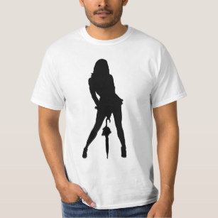 307x307 Umbrella Girl Silhouette Gifts On Zazzle