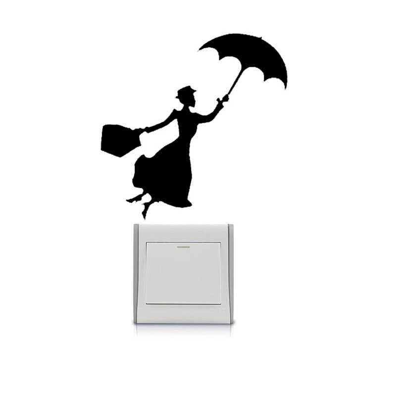 800x800 One Piece Umbrella Girl Switch Sticker Living Room Decoration Wall