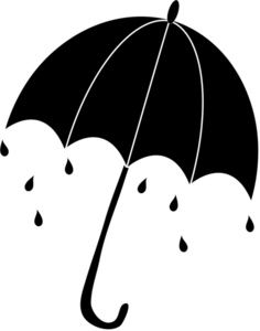 236x300 Cute animated umbrella Clip Art Silhouettes, Stencils,