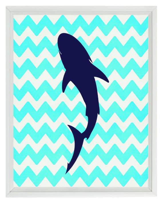 570x713 Make Canvas Like This For Jaxon's Bedroom Shark Silhouette