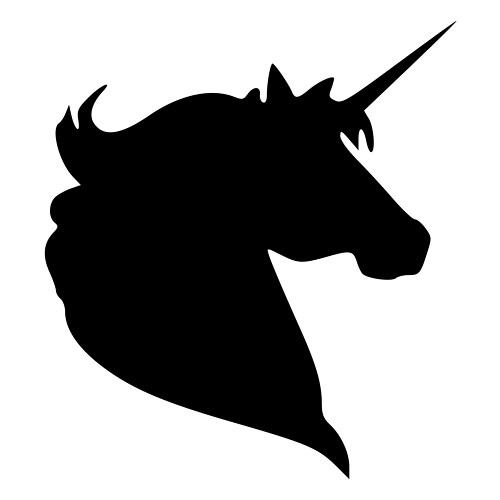 500x500 Beautiful Unicorn Head Die Cut Decal Car Window Wall Bumper Phone