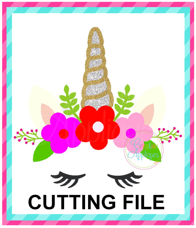 645x753 Unicorn Face Crown Cut File