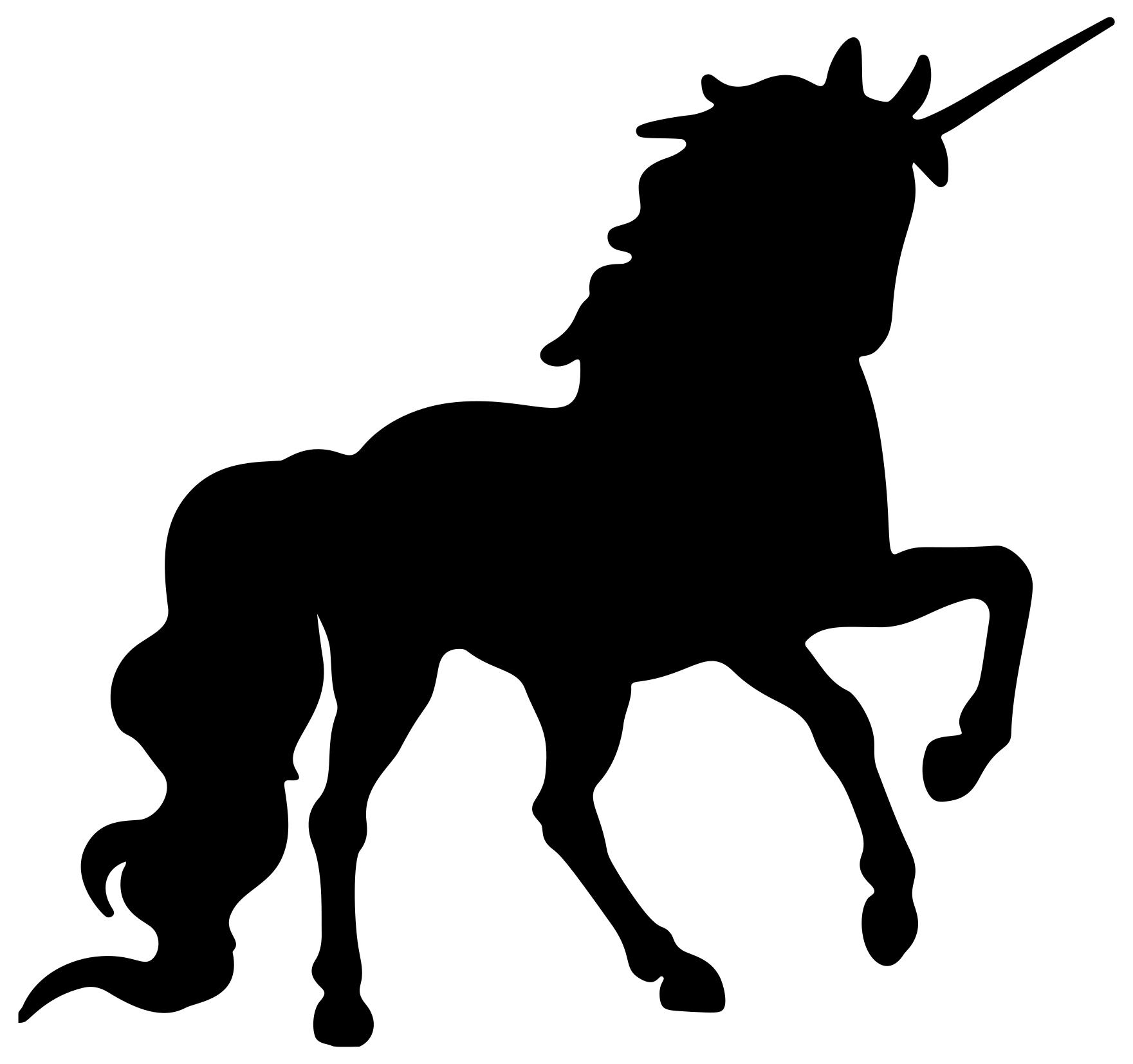 1761x1654 Unicorn Silhouette 7 Clipart