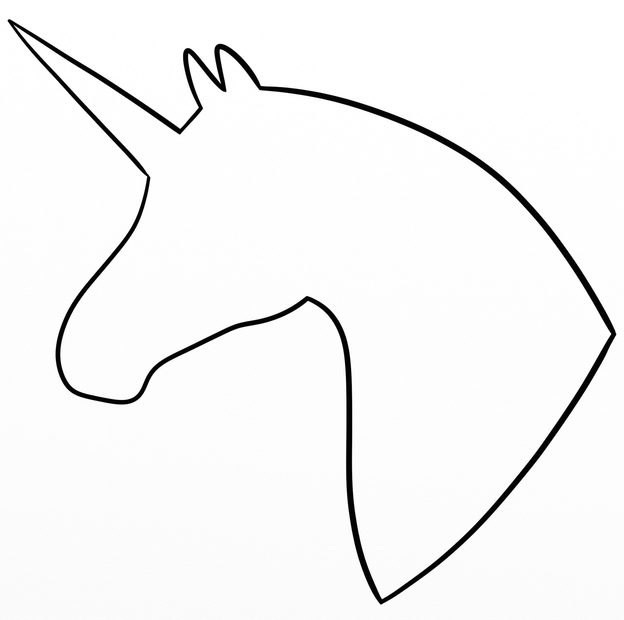 2500x2487 Unicorn Head Silhouette My Drawings Unicorn Head