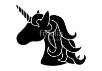 200x140 Unicorn Silhouette Head Black Silhouette Of Unicorn Vector