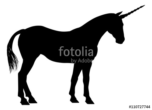 500x361 Unicorn Silhouette Stock Image And Royalty Free Vector Files