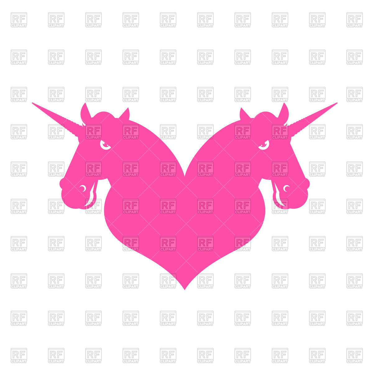 1200x1200 Unicorn Pink Silhouette Royalty Free Vector Clip Art Image