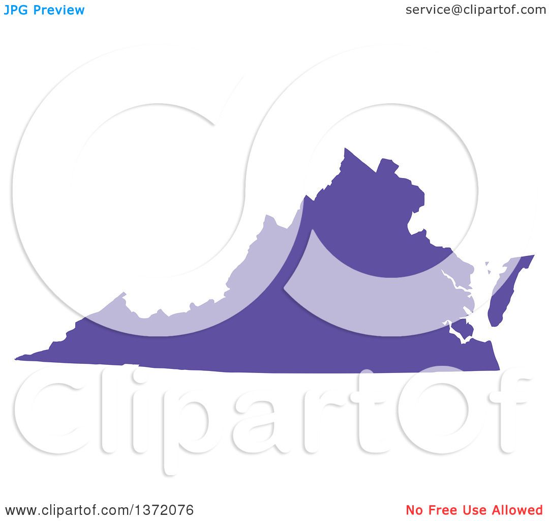 1080x1024 Clipart Of A Purple Silhouetted Map Shape Of The State Of Virginia