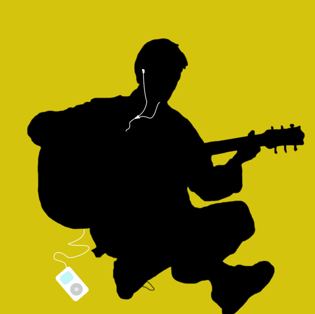 1029x1024 Ipod Silhouette Guitar By Dr Unknown 2u