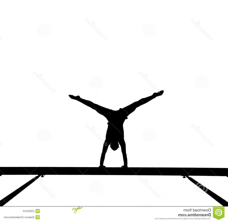 931x907 Rhythmic Gymnastics Silhouette Royalty Free Vector Image Vault