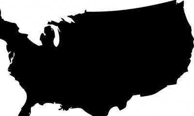 400x239 Vector Us Map Silhouette Silhouettes Vector Graphics