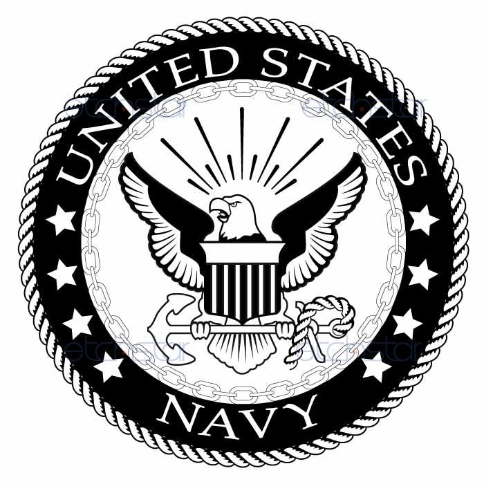 700x700 Us Navy Large Back Patch Black Amp White For Vest Jacket 10 Inch