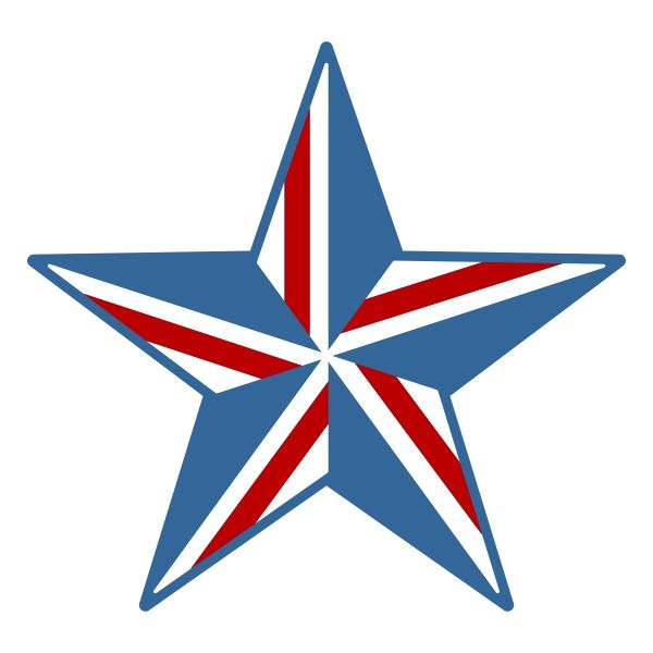 600x600 Star United States Flag Cuttable Design Cut File. Vector, Clipart