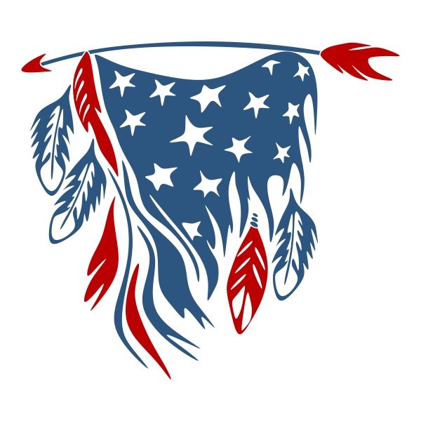 600x600 Usa American Feather Flag Cuttable Design Cut File. Vector